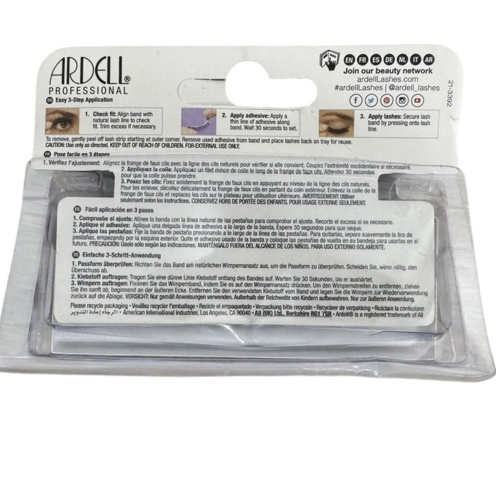 Ardell Professional Natural False Eyelashes 131 Black 1 Pair‎ New